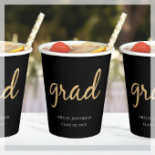 Gouden Glitter | Zwart Afstuderen Papieren beker