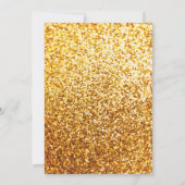 Gouden Glitter zwart en wit Quinceañera Kaart (Achterkant)