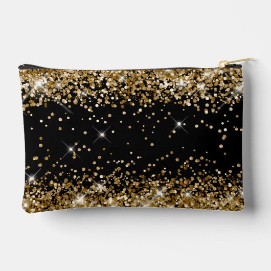 Gouden Glitter Zwart Etui (Achterkant)