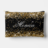 Gouden Glitter Zwart Etui (Voorkant)