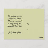 Gouden glitter, zwart lint en sterren, minimalisti briefkaart (Achterkant)