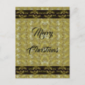 Gouden glitter, zwart lint en sterren, minimalisti briefkaart (Voorkant)