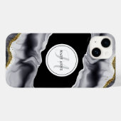 Gouden Glitter Zwart Personaliseren Case-Mate iPhone Case (Achterkant (horizontaal))