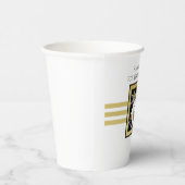 Gouden Glitter Zwart Wit Ijs Schaats Papieren Bekers (Rechts)