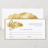 Gouden Glitter Zwung Bougie Boutique Salon Cadeaub (Voorkant / Achterkant)