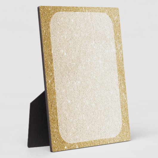 gouden glitterblanco sjabloon voor aanpassing fotoplaat (Zijkant)