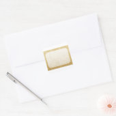 gouden glitterblanco sjabloon voor aanpassing vierkante sticker (Envelop)