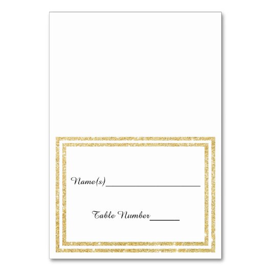 Gouden Glitterde Trim - Escort Kaart (Voorkant)