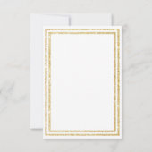 Gouden Glitterde Trim - RSVP-kaart RSVP Kaartje (Achterkant)