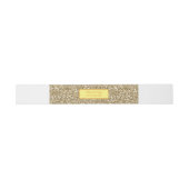 Gouden glittereffect met bewerkbare namen/datum uitnodigingen wikkel (Vlak)