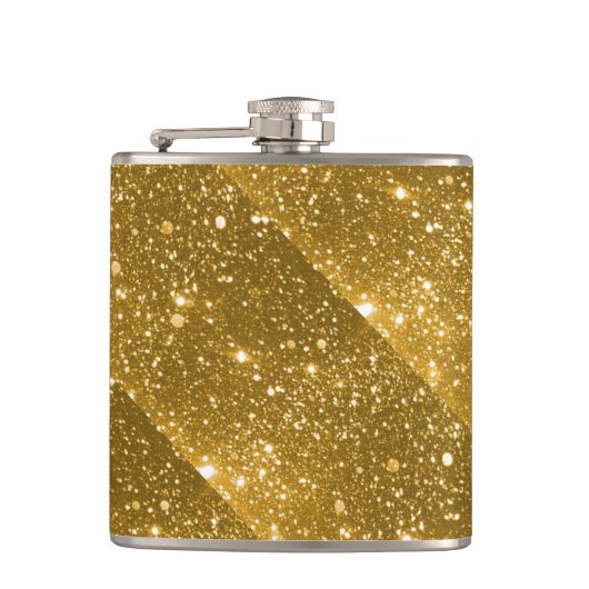 Gouden Glitterfles Heupfles (Voorkant)