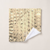 Gouden Glitteriekralen Gepersonaliseerde Glitzy Bad Handdoek (Wasdoekje)