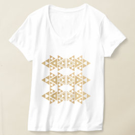 Gouden Glitterij Mojave Patroon T-shirt