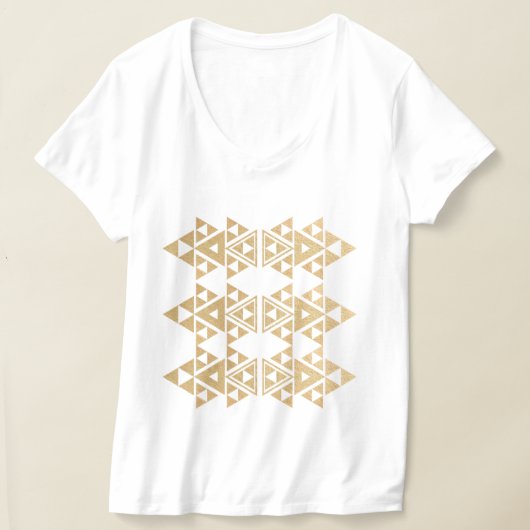 Gouden Glitterij Mojave Patroon T-shirt (Laagn)