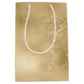 Gouden Glitterij Sparkle Medium Cadeauzakje (Voorkant)