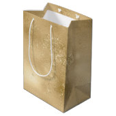 Gouden Glitterij Sparkle Medium Cadeauzakje (Achterkant Gekanteld)
