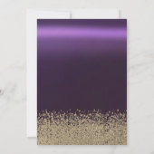 Gouden glitterjurk, Tiara, Paarse Sweet 16 Kaart (Achterkant)