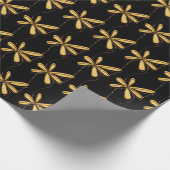 gouden glittermaaltijd in zwart cadeaupapier (Hoek)