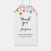 Gouden glittermaan Modern Dank u Label. Cadeaulabel (Achterkant)