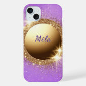 gouden glitterring iPhone hoesje (Achterkant)