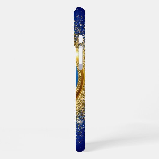 gouden glitterring iPhone hoesje (Linkerkant)