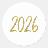 Gouden glitters 2026 stickers (Voorkant)