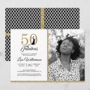 Gouden Glitters 50 Fantastisch 50e Verjaardagsfees Kaart