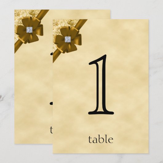 Gouden Glitters 50e Jubileum Tafelnummer (Voorkant / Achterkant)