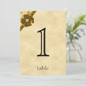 Gouden Glitters 50e Verjaardag Tafelnummer (Staand voorkant)