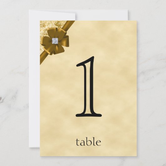 Gouden Glitters 50e Verjaardag Tafelnummer (Achterkant)