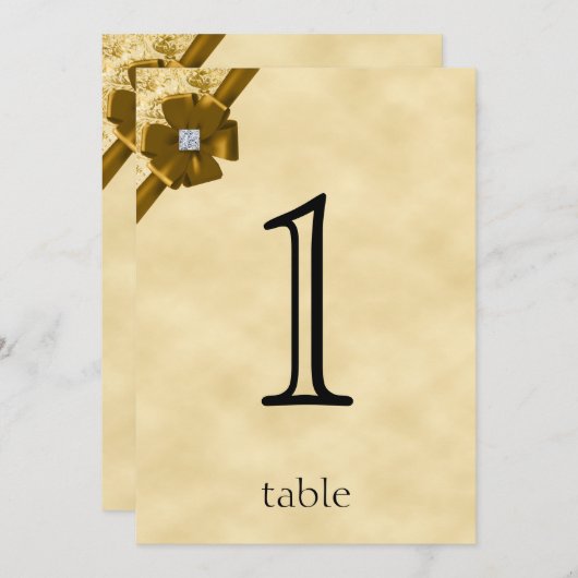 Gouden Glitters 50e Verjaardag Tafelnummer (Voorkant / Achterkant)