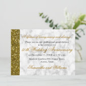 Gouden glitters 50ste huwelijksjubileum kaart (Staand voorkant)