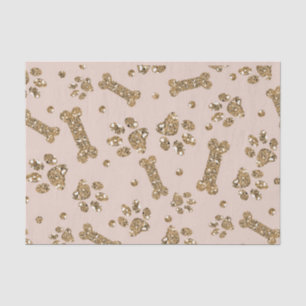 Gouden Glitters Beige Blush Poot Bot Puppies Honde Tissuepapier