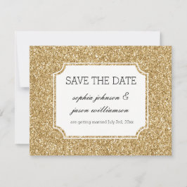 Gouden glitters bewaar de datum save the date