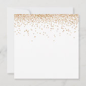 Gouden glitters Confetti Trouw Save The Date Notitiekaartje (Achterkant)