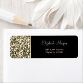 Gouden glitters, eenvoudig, zwart etiket (Insitu)