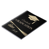 Gouden glitters eindexamencap, klas 2020 notitieboek (Linkerzijde)