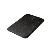 Gouden glitters en vonken op zwart badmat (Gekanteld)