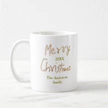 Gouden glitters feestelijke kerst voeg familienaam