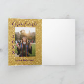 Gouden glitters foto afstuderen voeg naam klas tek kaart (Binnen)