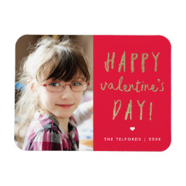 Gouden glitters foto Valentijnsdag Magneet