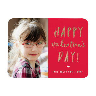 Gouden glitters foto Valentijnsdag Magneet