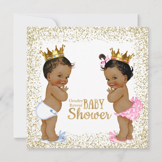 Gouden Glitters Geslacht Reveal Kaart (Voorkant)