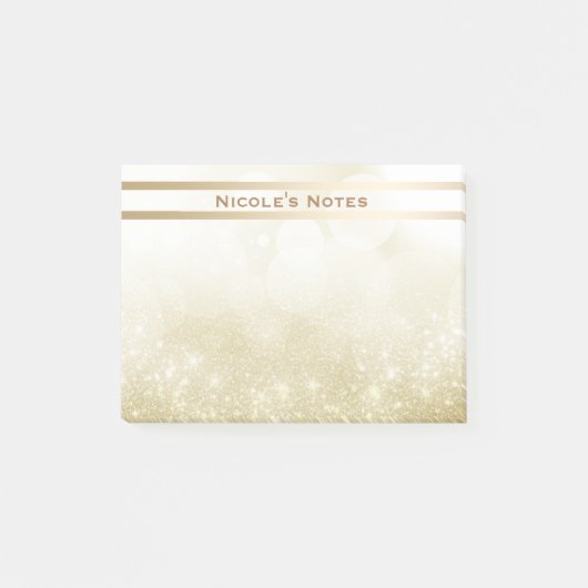 Gouden Glitters Glans Glamour Trendsettende Persoo Post-it® Notes (Voorkant)