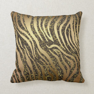 Gouden Glitters Glans Zebra Jungle Safari Glamour Kussen