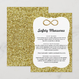 Gouden Glitters Gouden Oneindigheid Veiligheidsmaa Informatiekaartje