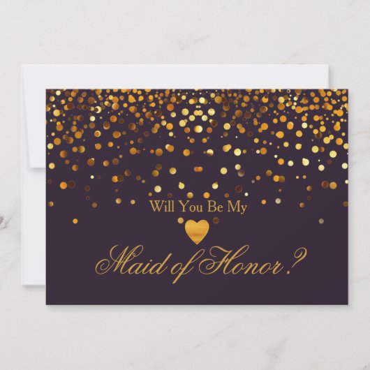 Gouden glitters hart nep getuige kaart (Voorkant)