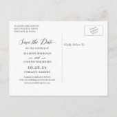 Gouden Glitters Herfst Bloemen Bruiloft Save the D Uitnodiging Briefkaart (Achterkant)