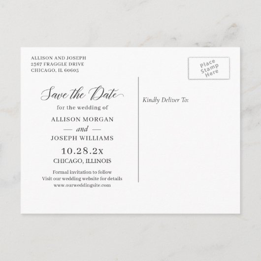 Gouden Glitters Herfst Bloemen Bruiloft Save the D Uitnodiging Briefkaart (Achterkant)