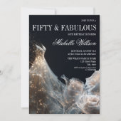 Gouden glitters jurk vijftig en fantastisch avondk kaart (Voorkant)